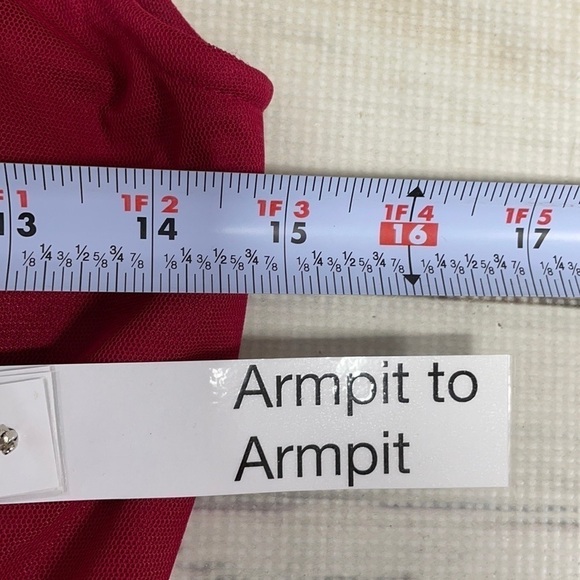 DB Studio Dress Red Christmas Holiday Floral Ribbon Tulle XS - Picture 12 of 14